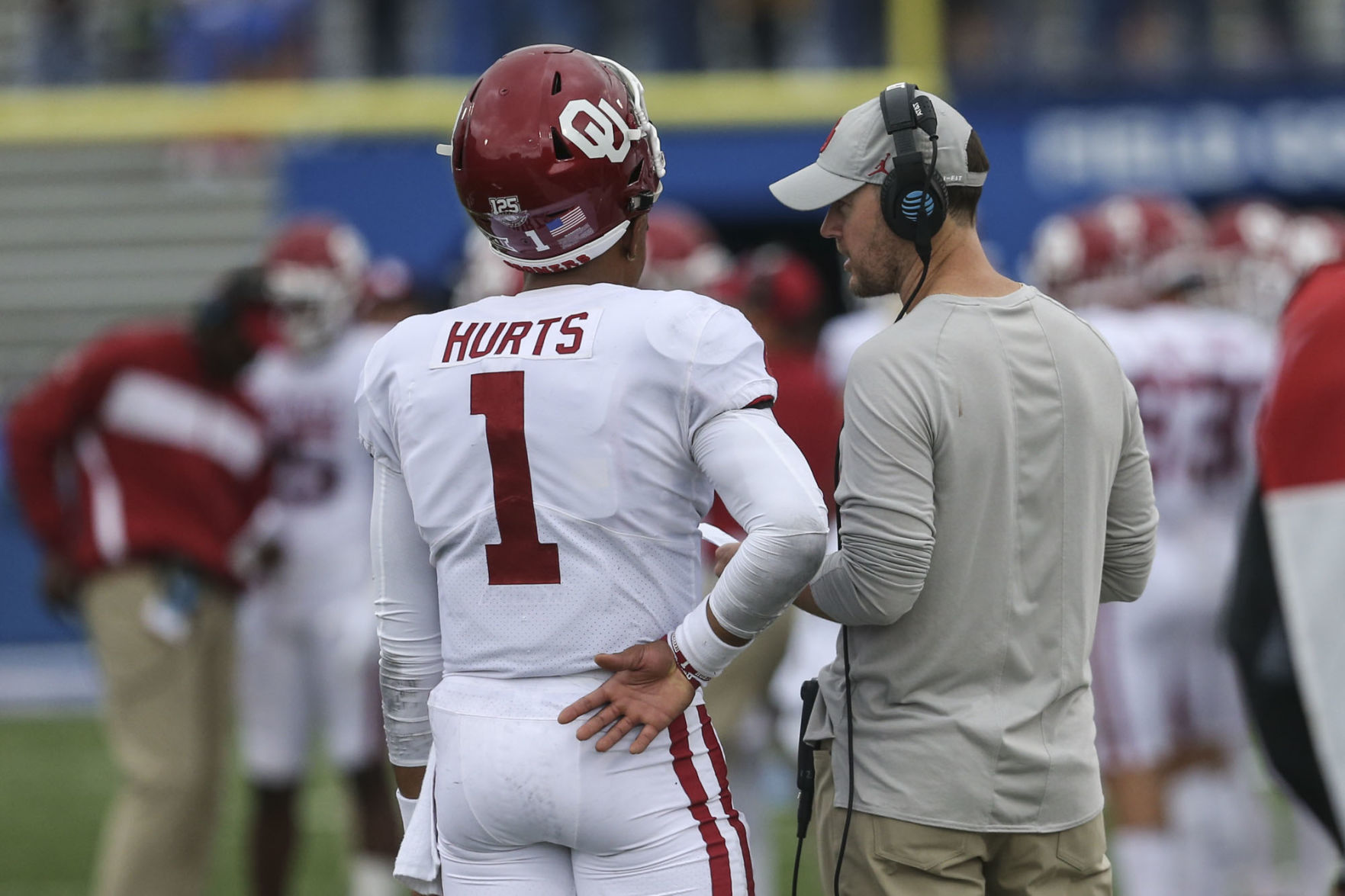 Lincoln Riley and Jalen Hurts